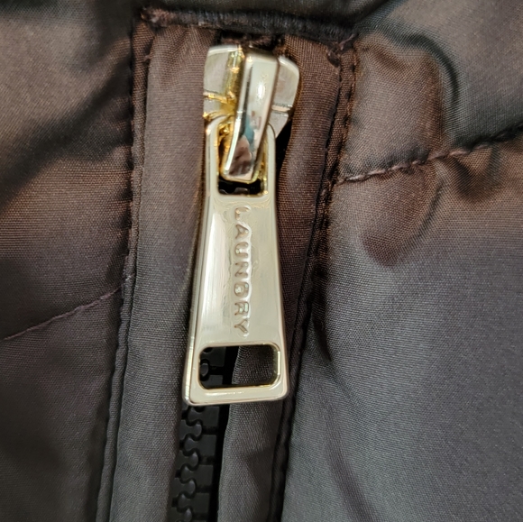 Laundry by Shelli Segal Plus Women's Brown Puffer Coat w/ Detach Fur Hood- XXL - Picture 7 of 10